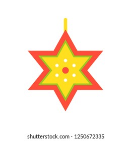 Star of david vector, Christmas related flat design icon