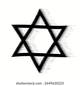 Star of david vector element. Star of davids with blowing effect
