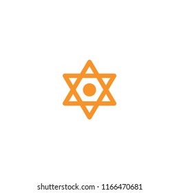 Star of David Vector flat icon