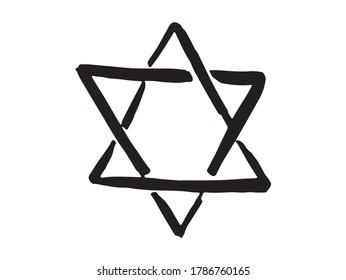 Star of David. Vector. Hand-drawn style. 