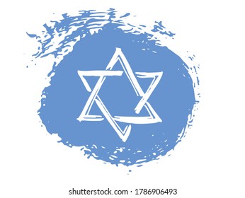 Star of David. Vector. Hand-drawn style. 