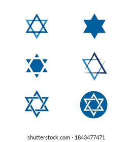 Star David Vector icon design illustration Template
