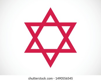 Star David, vector icon, Israel religion