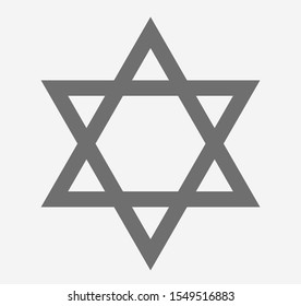 Star David, vector icon, Israel religion