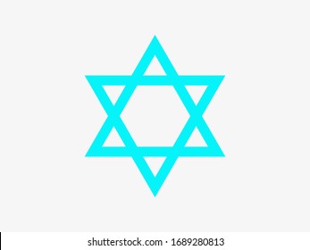 Star David, Vektorillustration Ikone, Religion Israel