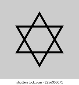 Star David, vector icon, Israel religion on white background..eps