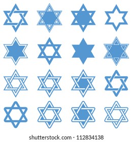 Star of David. Vector icon, symbol. Vector illustration.