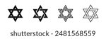 Star of David vector icons. Star of David symbol set. Judaism sign. Judaism symbol vector illustration