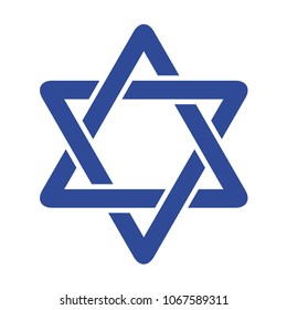 Star of David. Vector illustration.