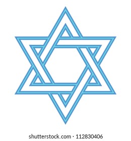 Star of David. Vector illustration.