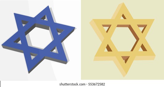 Star of David. Vector illustration.
