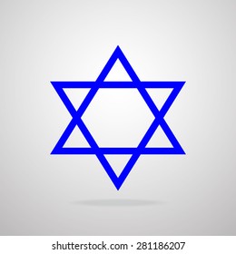 Star of David. Vector illustration. Eps 10