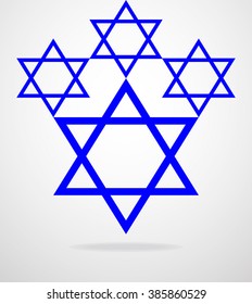 Star of David. Vector illustration. Eps 10