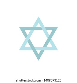 Star of David vector illustration. Star - symbol of Israel. Icon is isolated on white background. EPS10