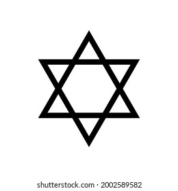 Stern von David, Vektorsymbol jüdischer Ikone. Israel Jew-David-Sterne-Symbol-Schild