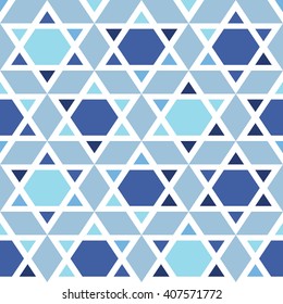 Star Of David Vector Seamless Pattern