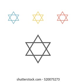 Star of David. Vector sign.