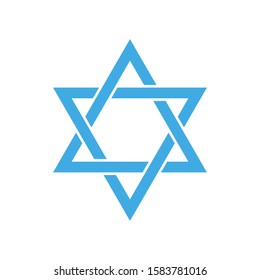 Star of David. Vetor illustration