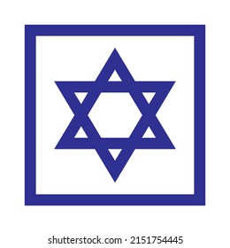 The Star of David is widely recognized as a symbol of Judaism. Simple vector illustration.