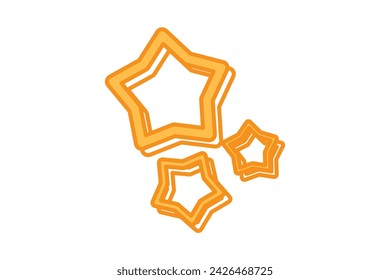 Star Decor Flat Sticker Design