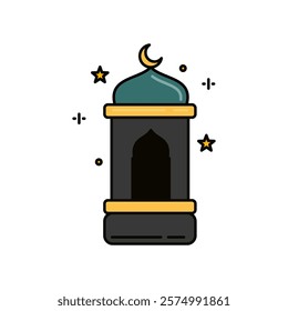 star decorated lantern icon,islamic ramadan icon