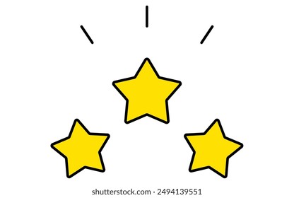 Star decoration, business icons for target, goal attainment, and goals, Vector Illustration