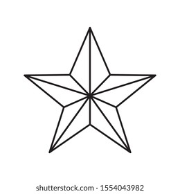 star decoration christmas line style vector illustration design