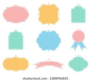 Star decoration Cute frame set Colorful