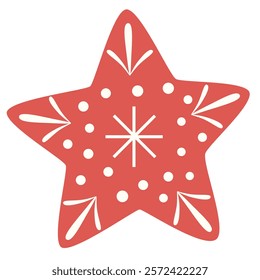 The Star, decorative element for Christmas time. Vector illustration.