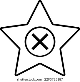 star delete cancel close exit Outline