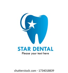 Star dental logo design template illustration. there are star and dental.
