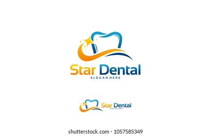 Star Dental logo designs concept vector, Shine Dental logo template vector, 