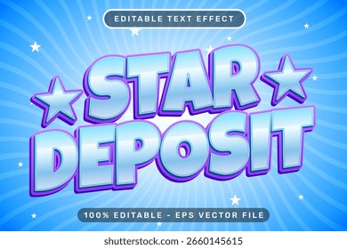 star deposit 3d text effect and editable text effect