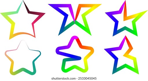 star design, 3d star, gradient color star, star icon