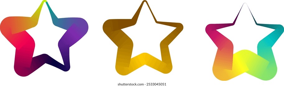 star design, 3d star, gradient color star, star icon