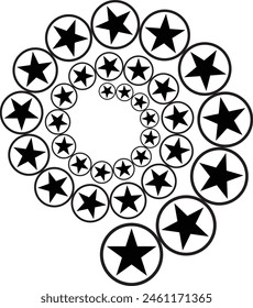 Star Design Abstract Art Vector Illustration