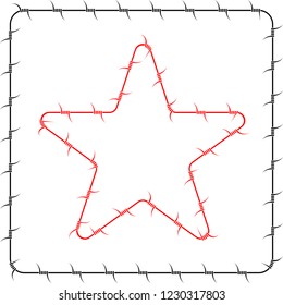 Star Design-Stacheldraht-Vektorgrafik