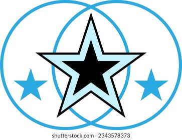Star Design, Star with Circle, Vector Art Illustration