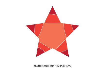 star design , star coloring with pentagon shape