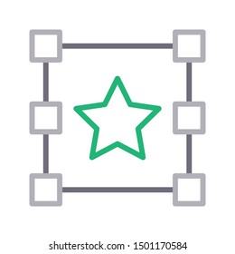 star design colour line vector icon