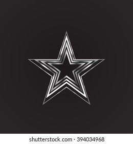 star design element abstract grayscale symbol sign