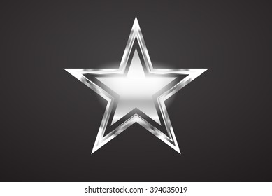Star Design Element Abstract Grayscale Symbol Stock Vector (Royalty ...