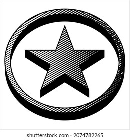 Star Design, Star Geometric Shape Icon Vector Art Illustration