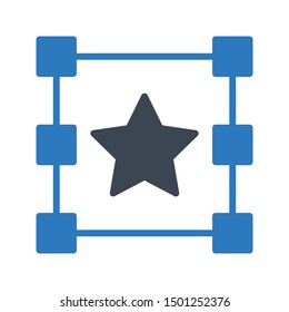 star design glyph colour vector icon
