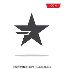 Star design Icon vector isolated on white background.