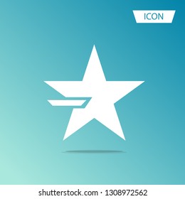 Star design Icon vector isolated on white background.