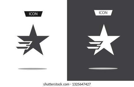 Star design Icon vector isolated on white background.