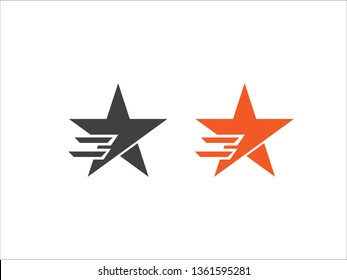 Star design Icon vector isolated on white background.
