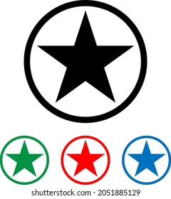 Star Design pattern Vector art Illustration  red  blue