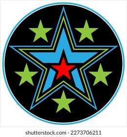 Star Design, Star Shape Vector Art Illustration